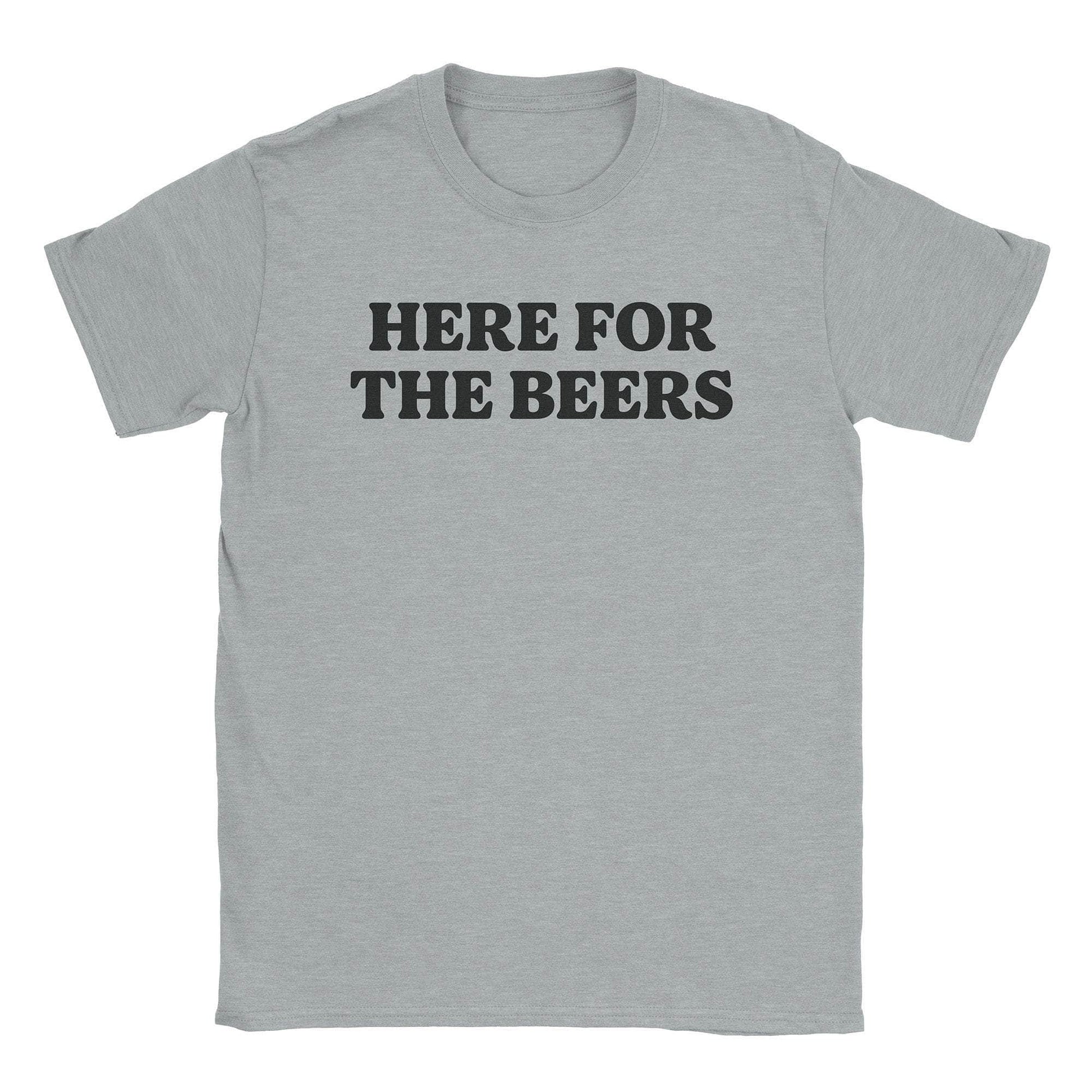 A-or-B-Tees T-Shirt Sport Grey / S Here For Beer T-Shirt