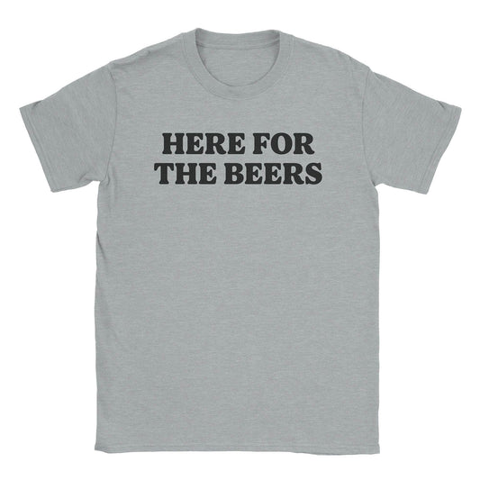 A-or-B-Tees T-Shirt Sport Grey / S Here For Beer T-Shirt