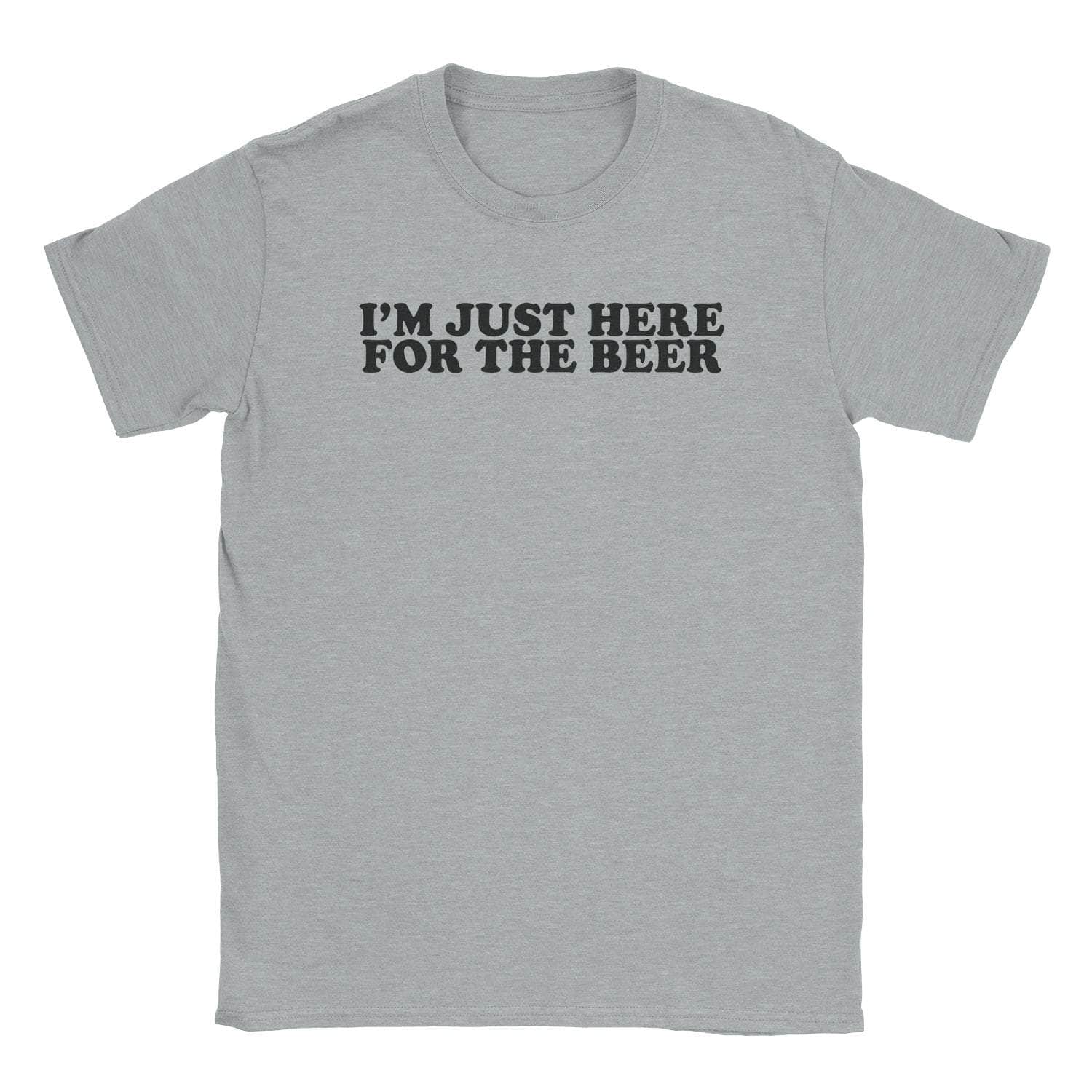 A-or-B-Tees T-Shirt Sport Grey / S Here For Beer T-Shirt