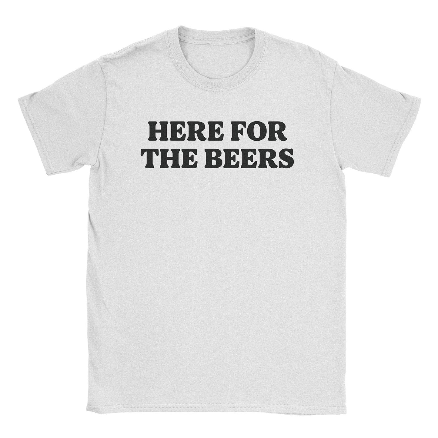 A-or-B-Tees T-Shirt White / S Here For Beer T-Shirt