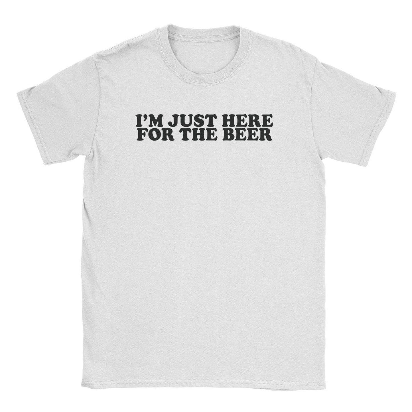 A-or-B-Tees T-Shirt White / S Here For Beer T-Shirt