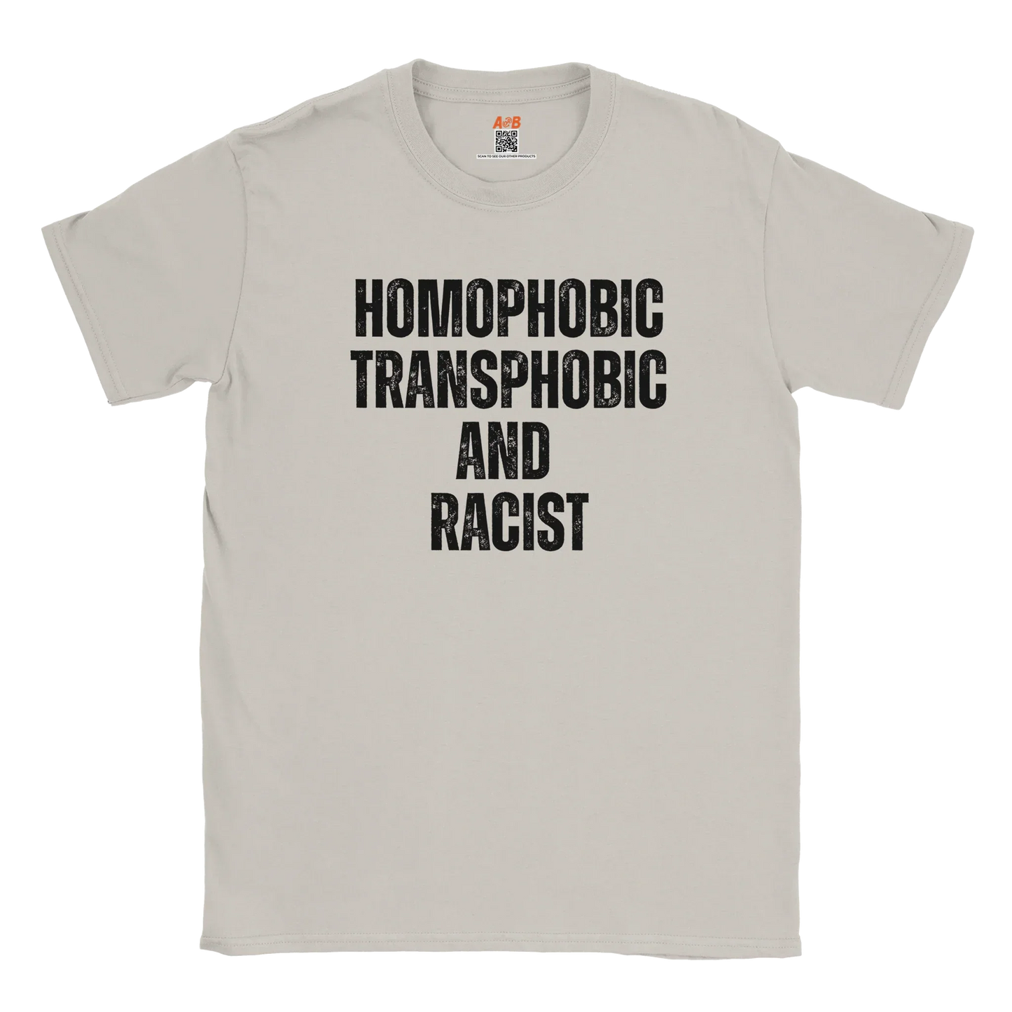 A-or-B-Tees T-Shirt S / Ice Grey Homophobic, Transphobic, Racist Shirt – Ironic Tee