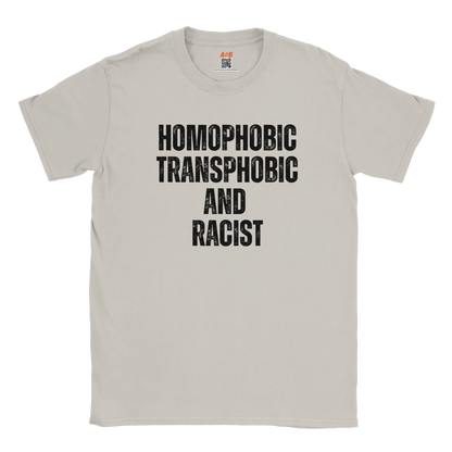 A-or-B-Tees T-Shirt S / Ice Grey Homophobic, Transphobic, Racist Shirt – Ironic Tee