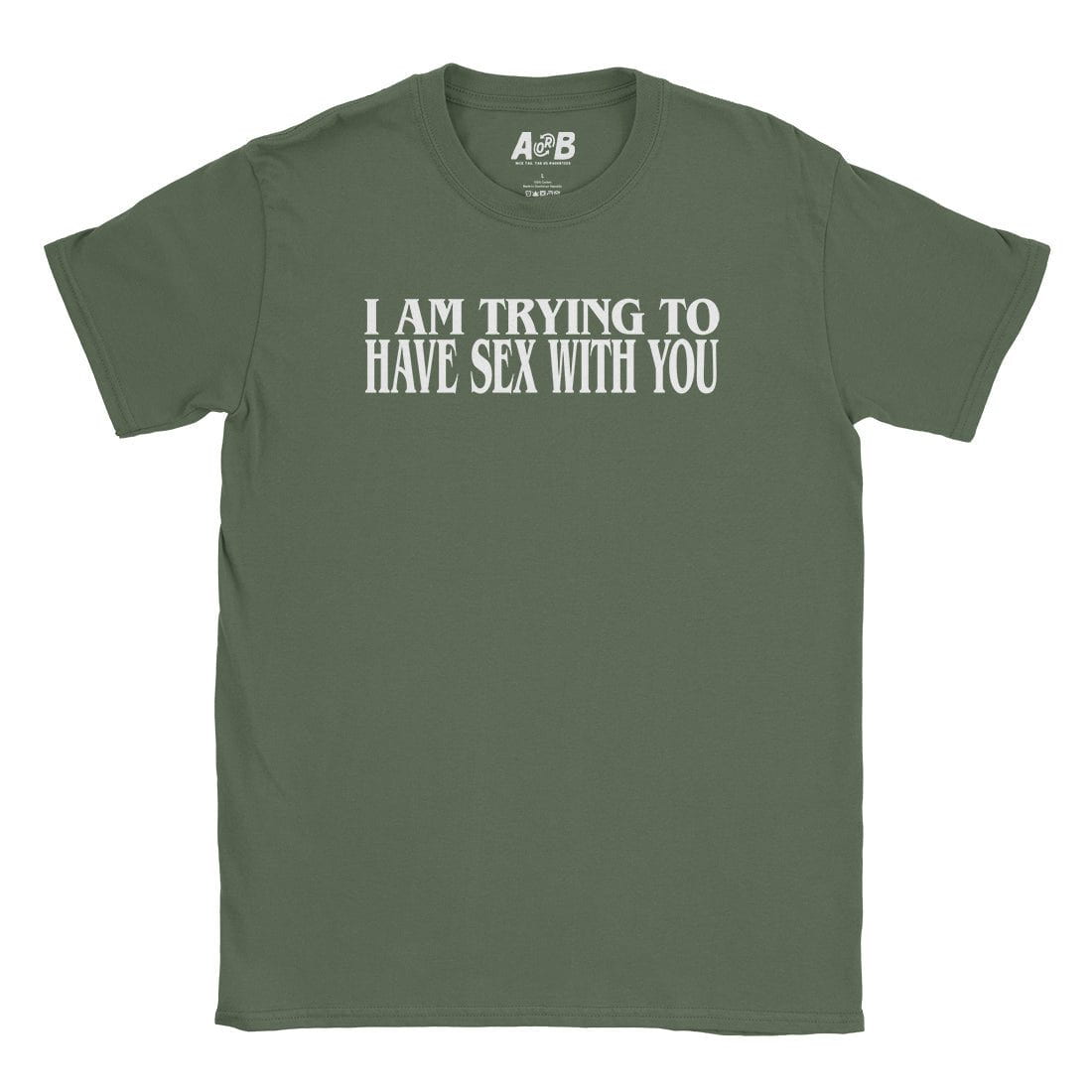 A-or-B-Tees T-Shirt Military Green / S I Am Trying T-Shirt