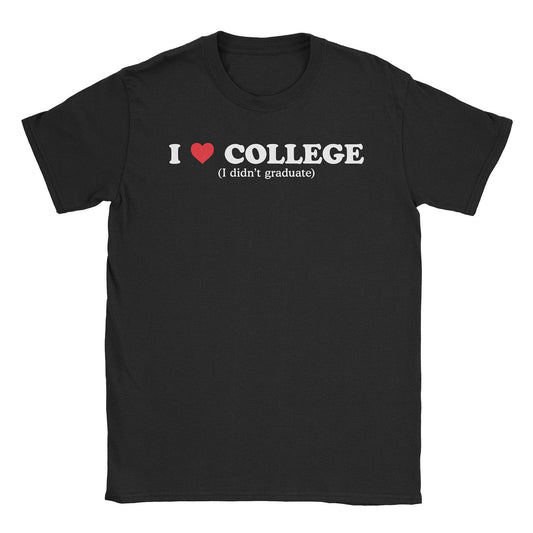A-or-B-Tees T-Shirt Black / S I ♡ College T-Shirt
