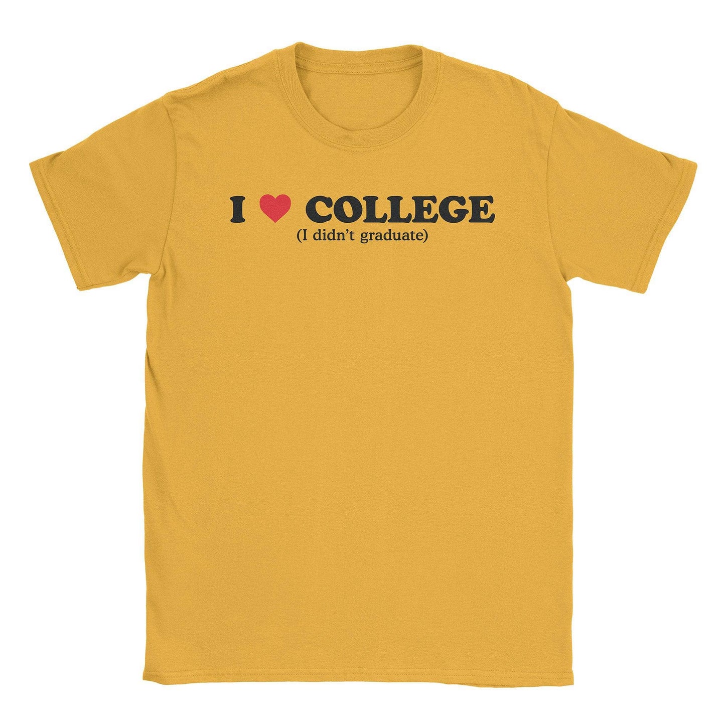 A-or-B-Tees T-Shirt Gold / S I ♡ College T-Shirt