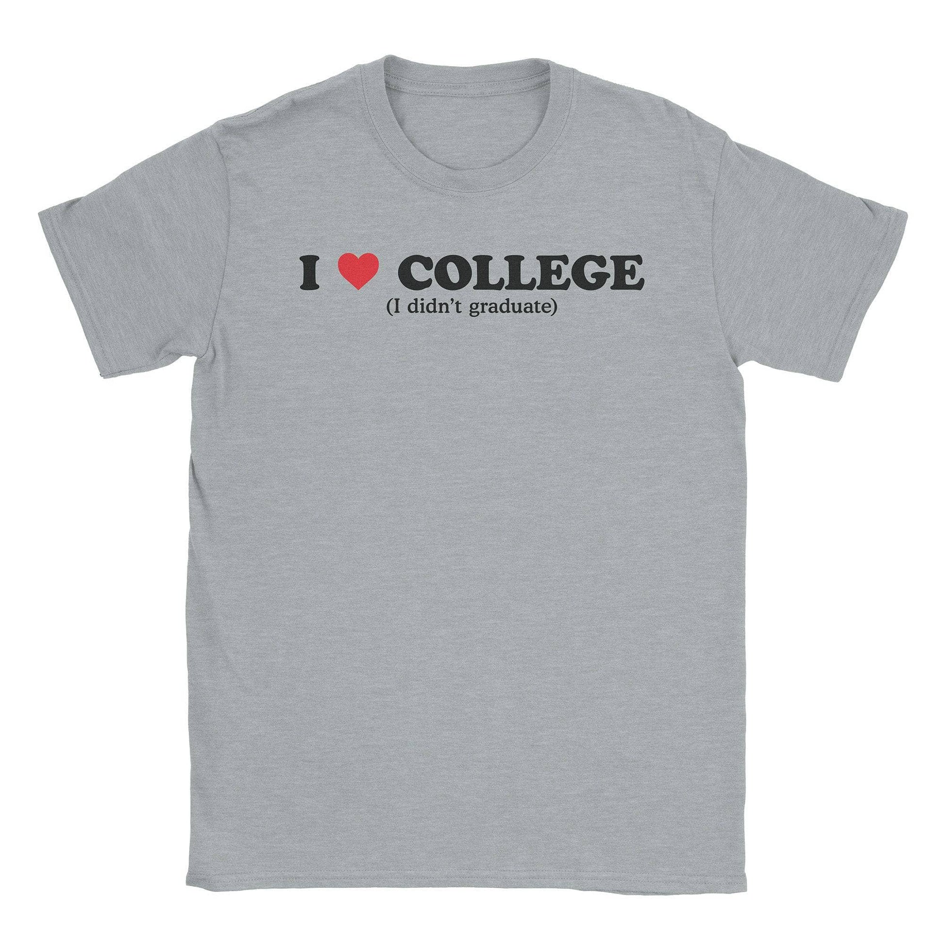 A-or-B-Tees T-Shirt Sport Grey / S I ♡ College T-Shirt