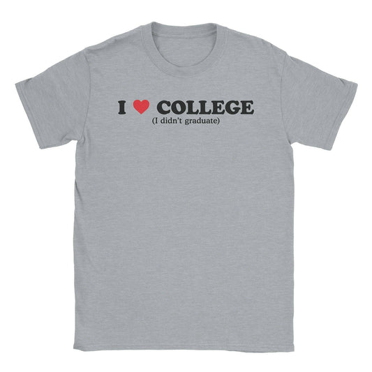 A-or-B-Tees T-Shirt Sport Grey / S I ♡ College T-Shirt