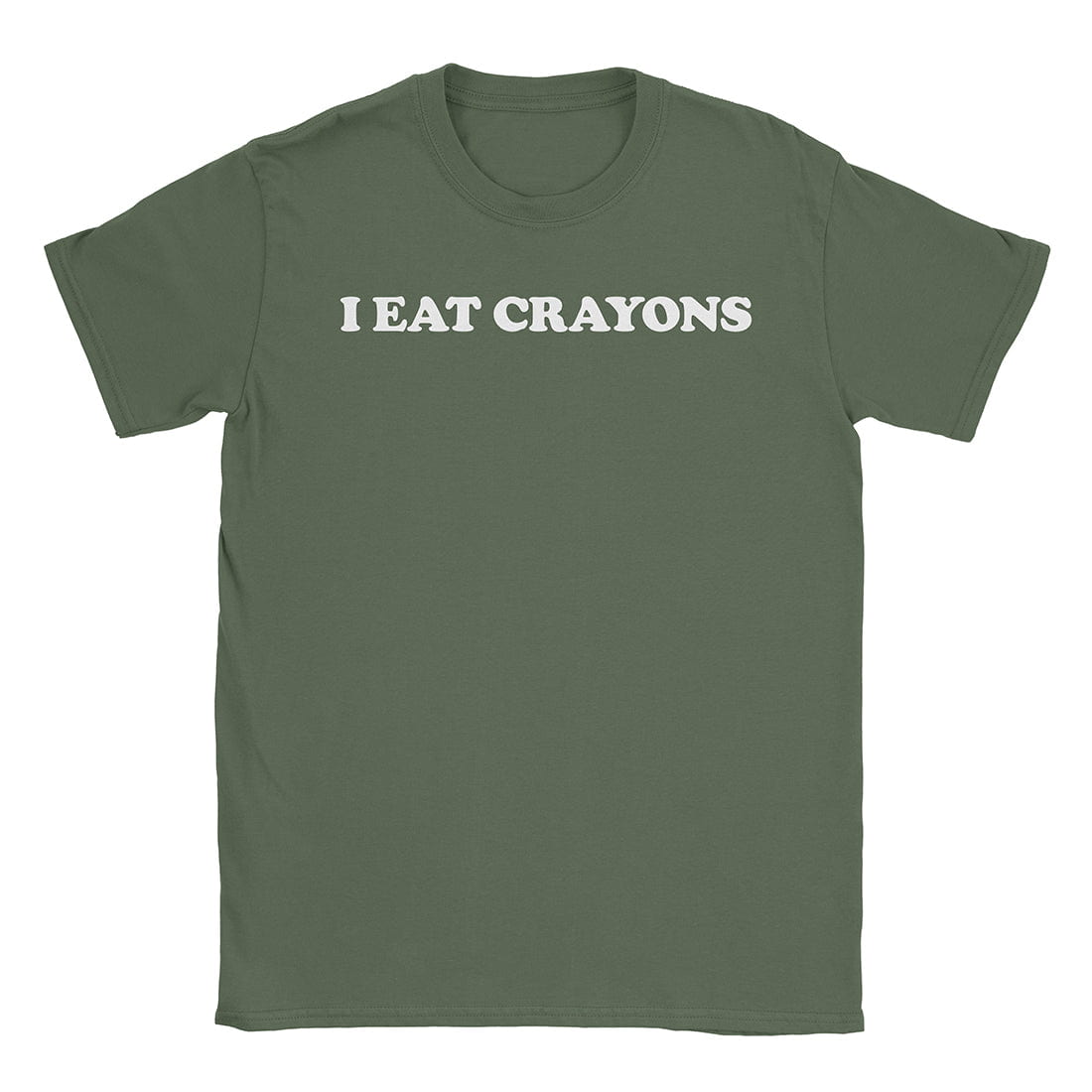 A-or-B-Tees T-Shirt Military Green / S I Eat Crayons T-Shirt