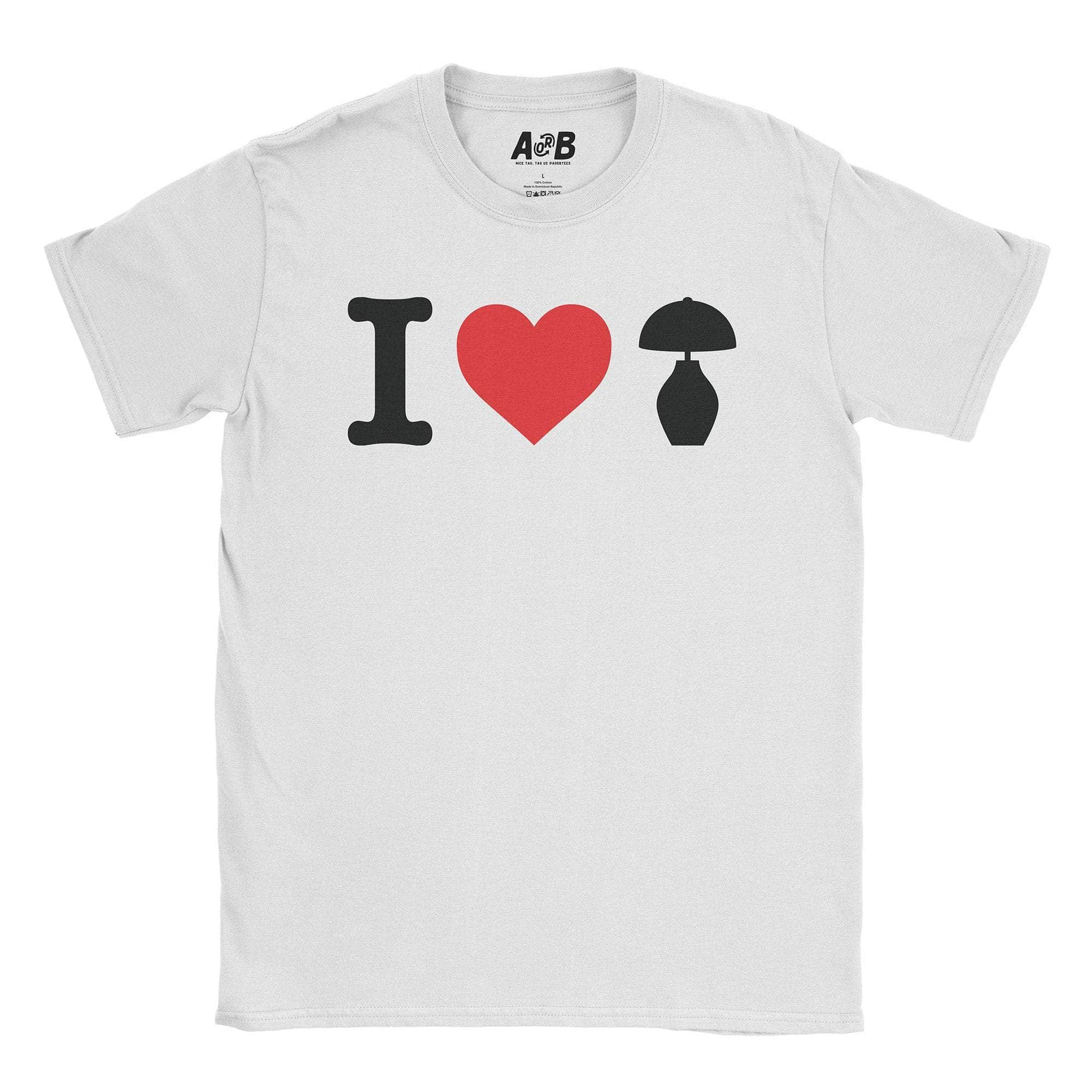 A-or-B-Tees T-Shirt White / S I ♡ Lamp T-Shirt