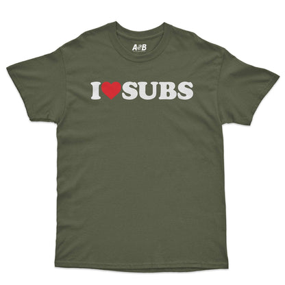 A-or-B-Tees T-Shirt I ♡ Subs T-Shirt