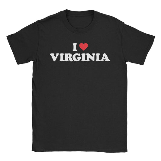 A-or-B-Tees T-Shirt Black / S I ♡ Virginia T-Shirt