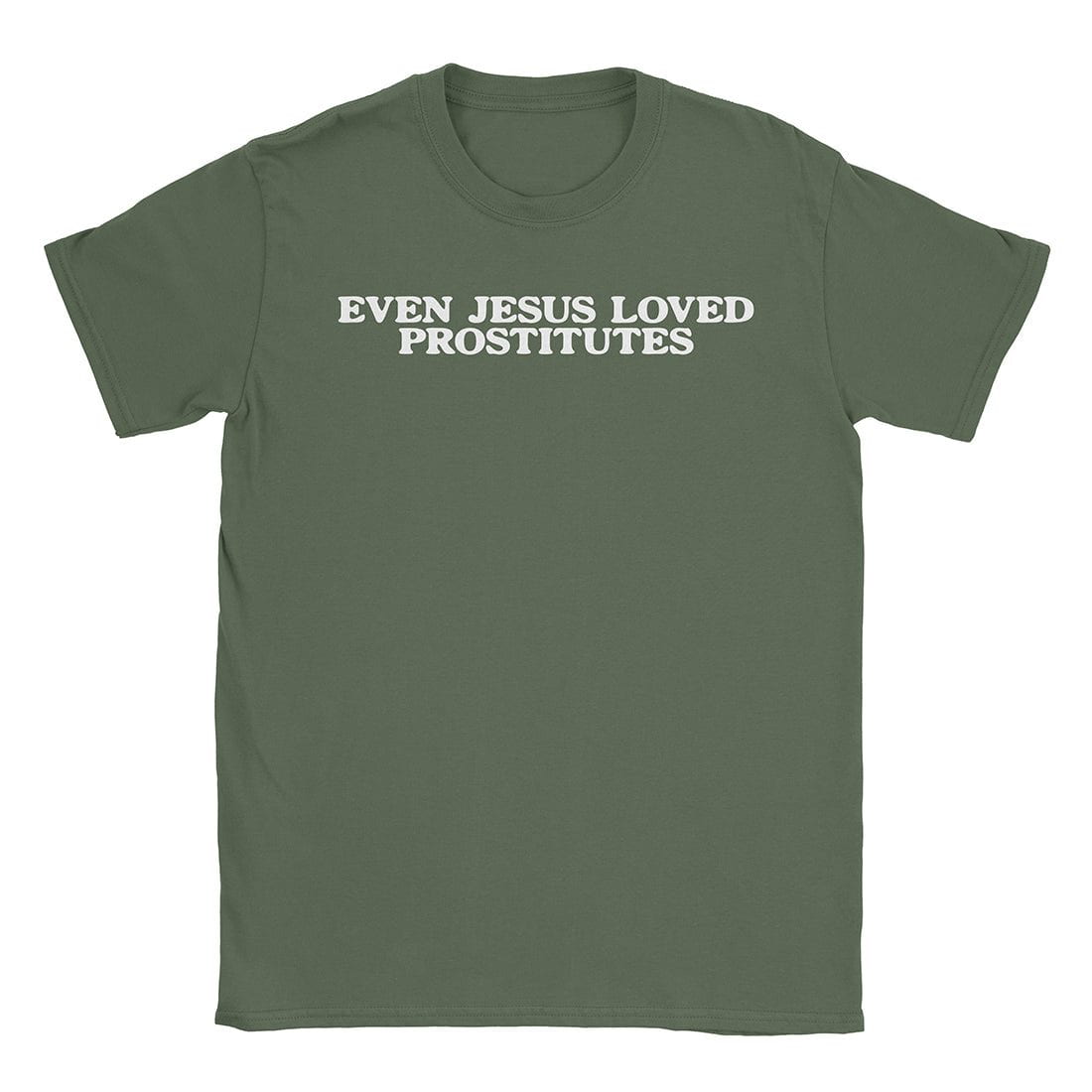 A-or-B-Tees T-Shirt Military Green / S Jesus Loved T-Shirt