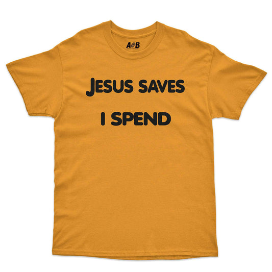 A-or-B-Tees T-Shirt Gold / S Jesus Saves T-Shirt