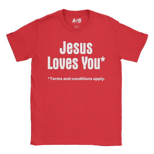 A-or-B-Tees T-Shirt Red / S Jesus T-Shirt