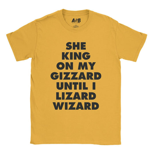 A-or-B-Tees T-Shirt Gold / S King Lizard T-Shirt