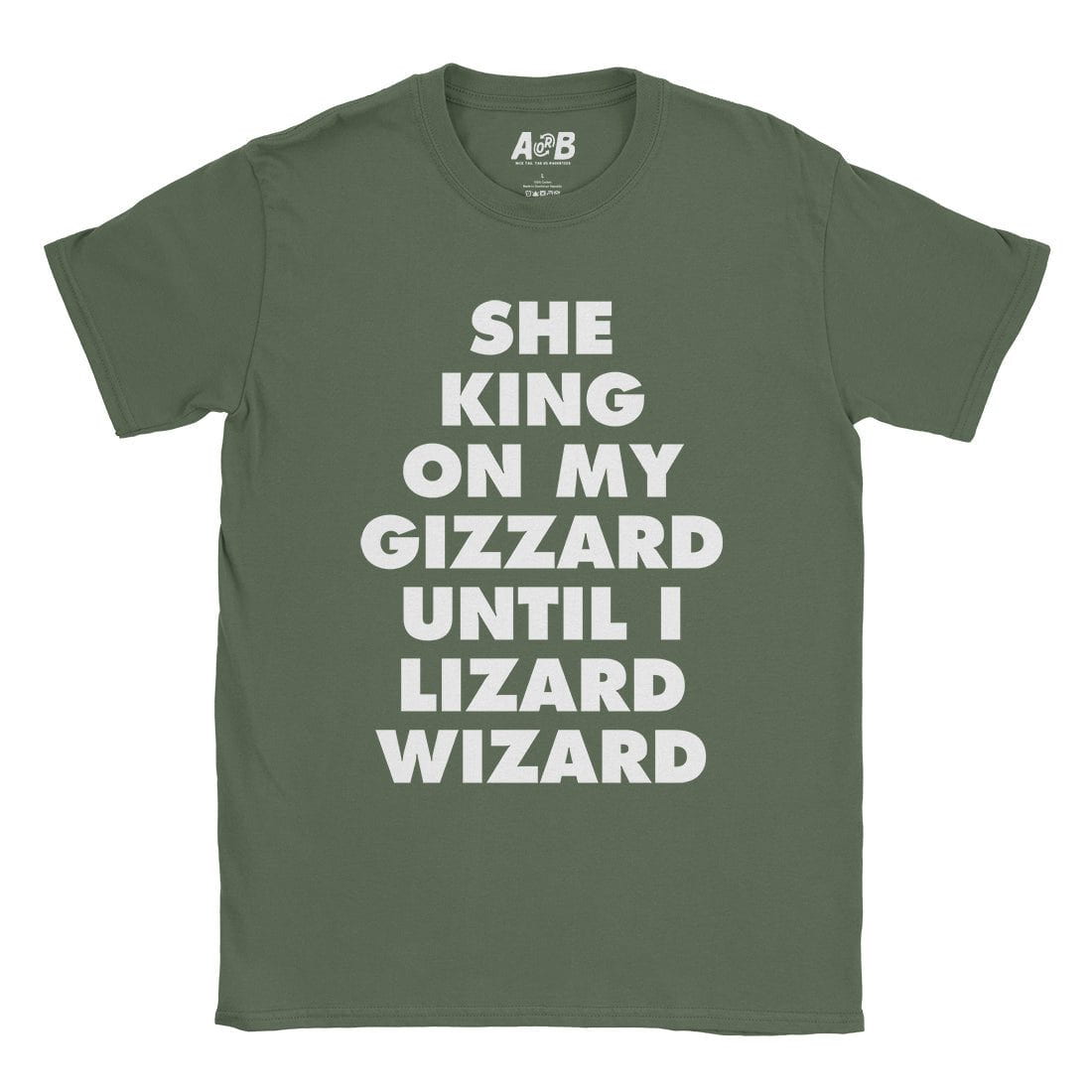 A-or-B-Tees T-Shirt Military Green / S King Lizard T-Shirt