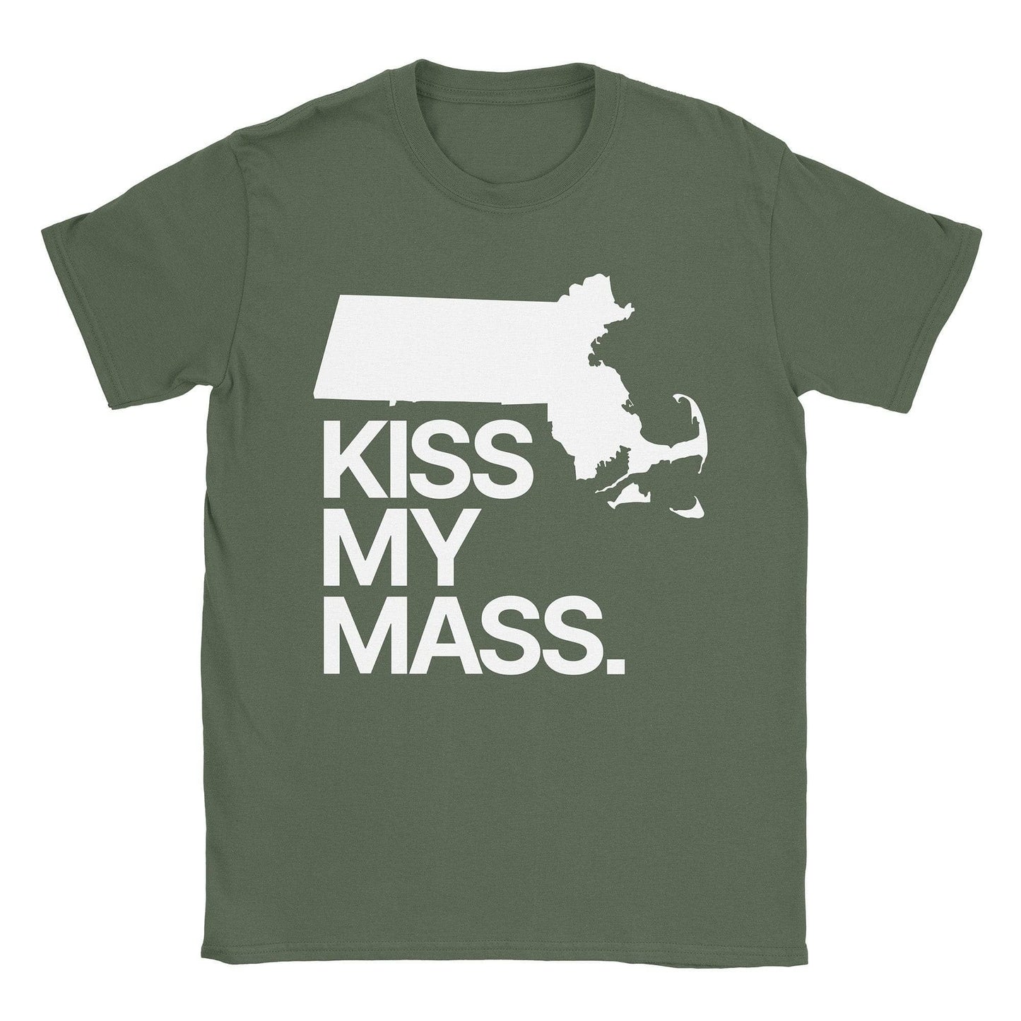 A-or-B-Tees T-Shirt Military Green / S Kiss Mass T-Shirt