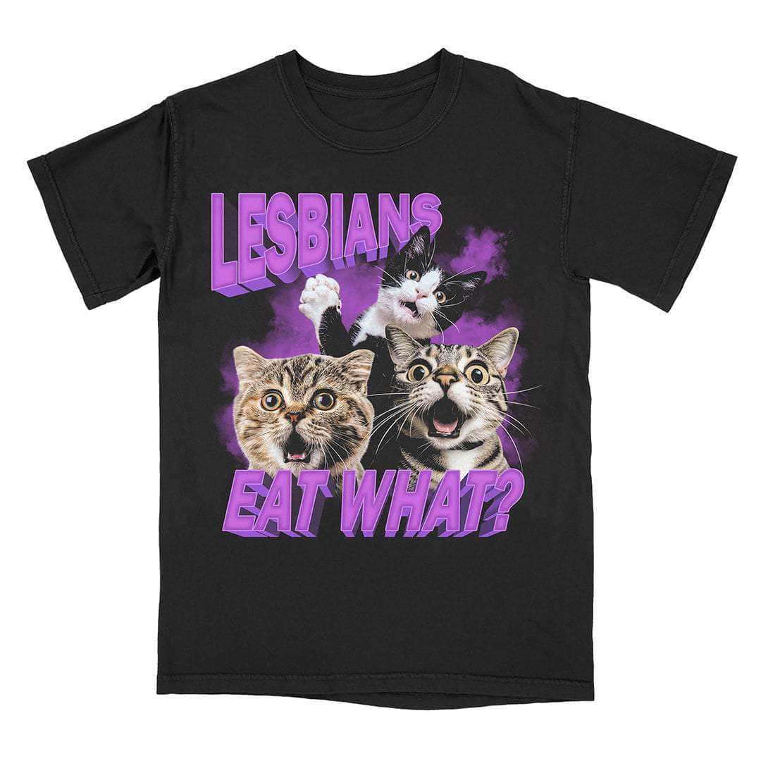 A-or-B-Tees T-Shirt Black / S Lesbians Eat What T-Shirt