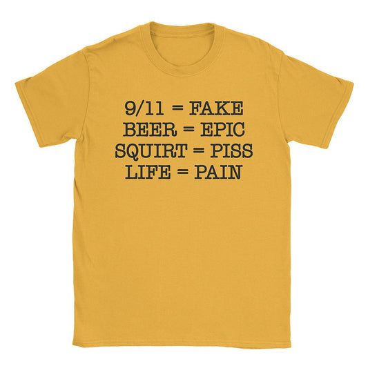 A-or-B-Tees T-Shirt Gold / S Life Is Pain T-Shirt