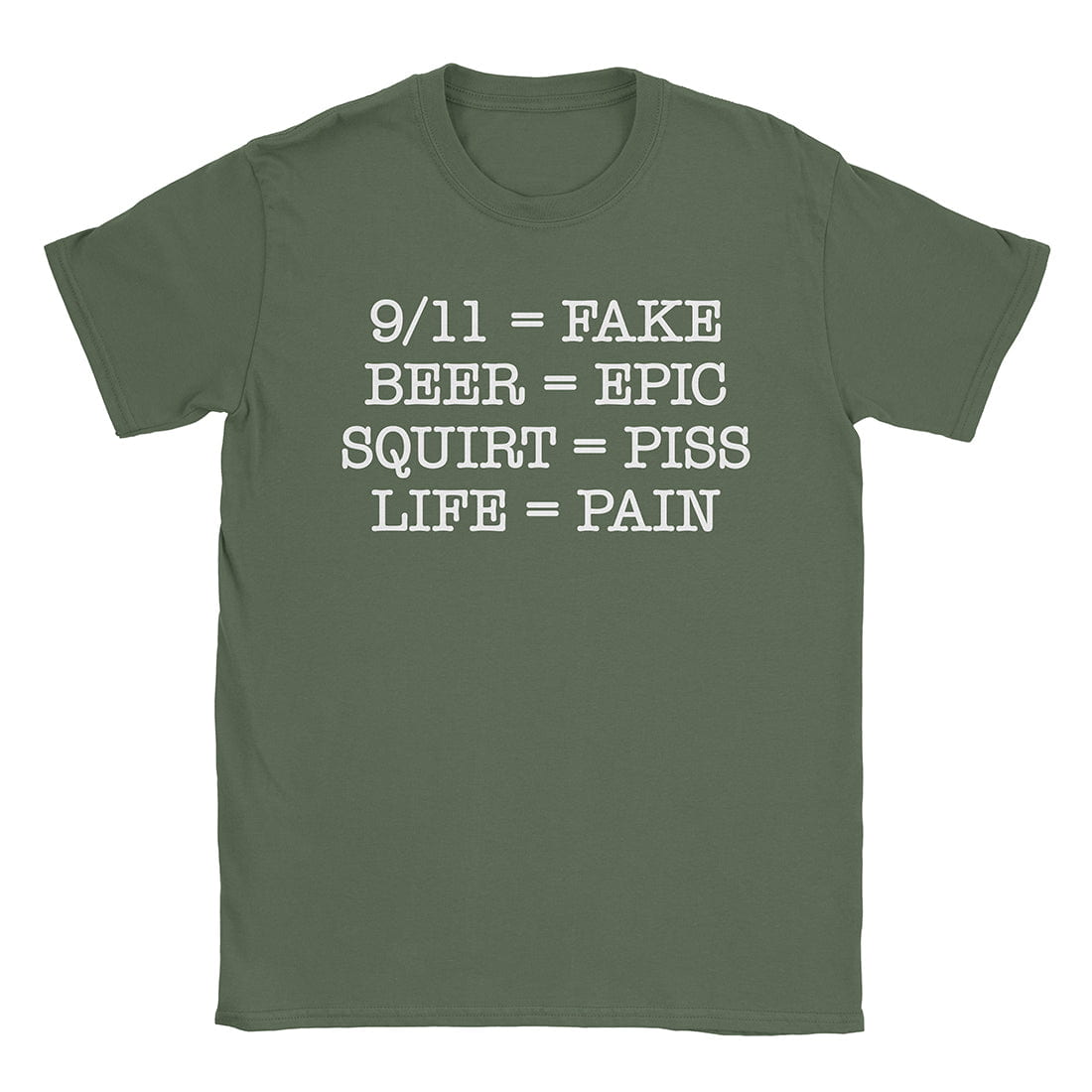A-or-B-Tees T-Shirt Military Green / S Life Is Pain T-Shirt