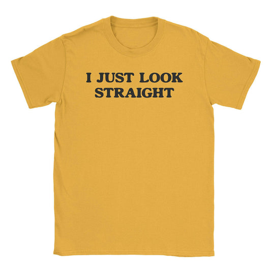 A-or-B-Tees T-Shirt Gold / S Look Straight T-Shirt