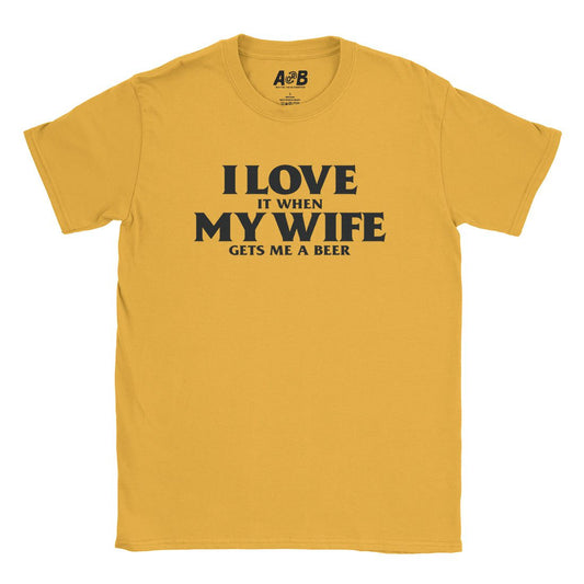 A-or-B-Tees T-Shirt Gold / S Love My Wife T-Shirt