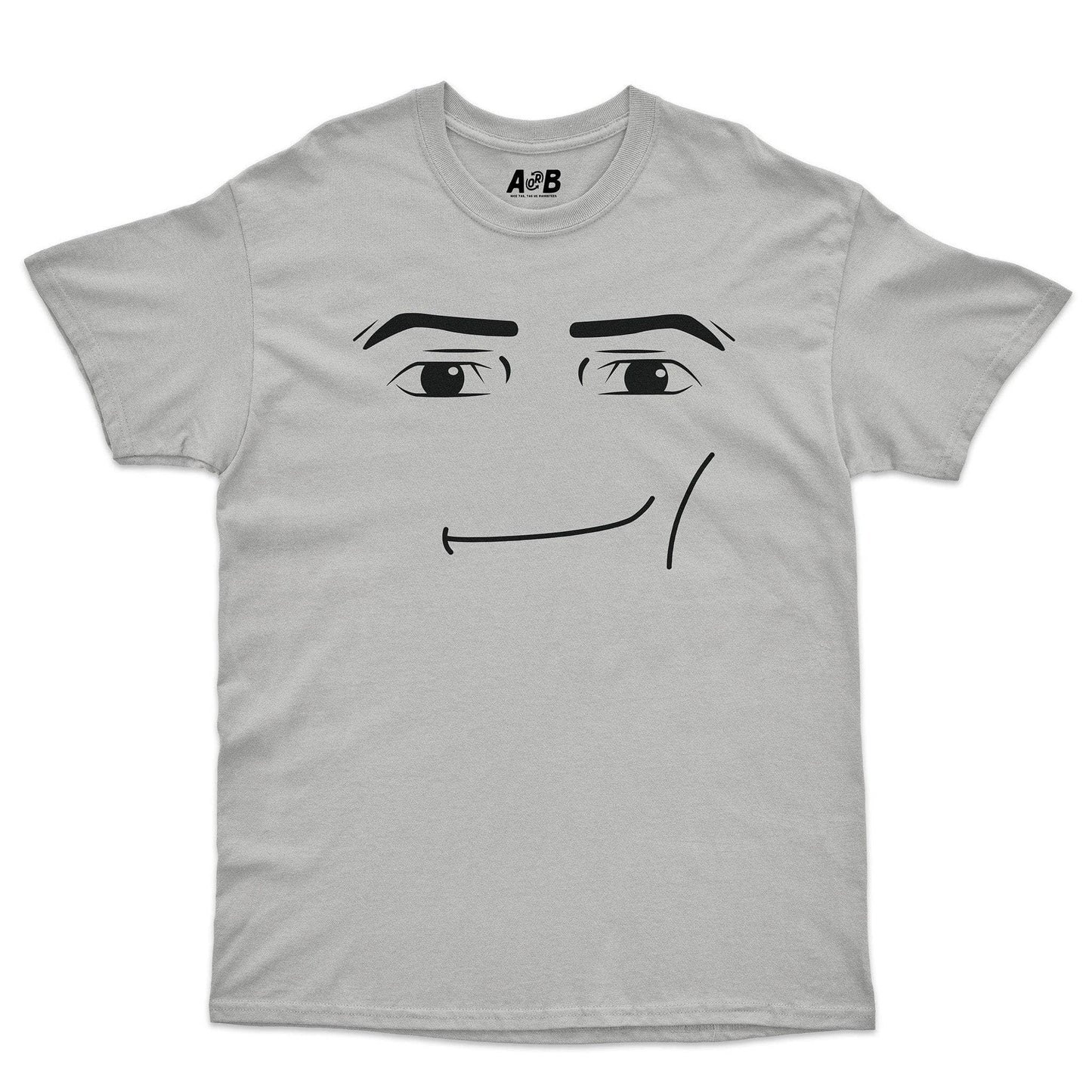 A-or-B-Tees T-Shirt Ice Grey / S Man Face T-Shirt