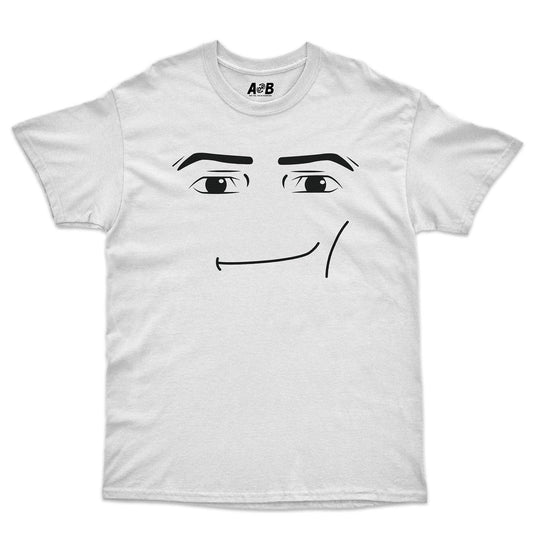 A-or-B-Tees T-Shirt White / S Man Face T-Shirt