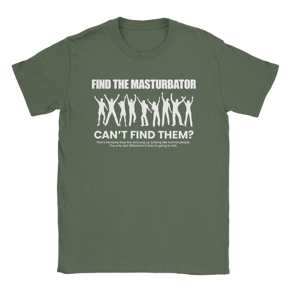 A-or-B-Tees T-Shirt Military Green / S Masturbator T-Shirt