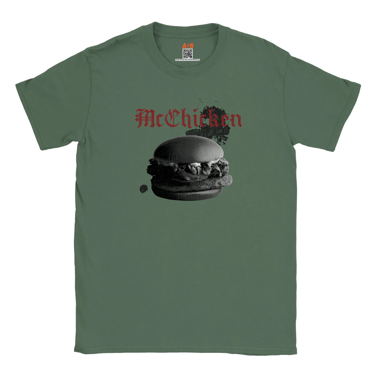 A-or-B-Tees T-Shirt Military Green / S McChicken T-Shirt
