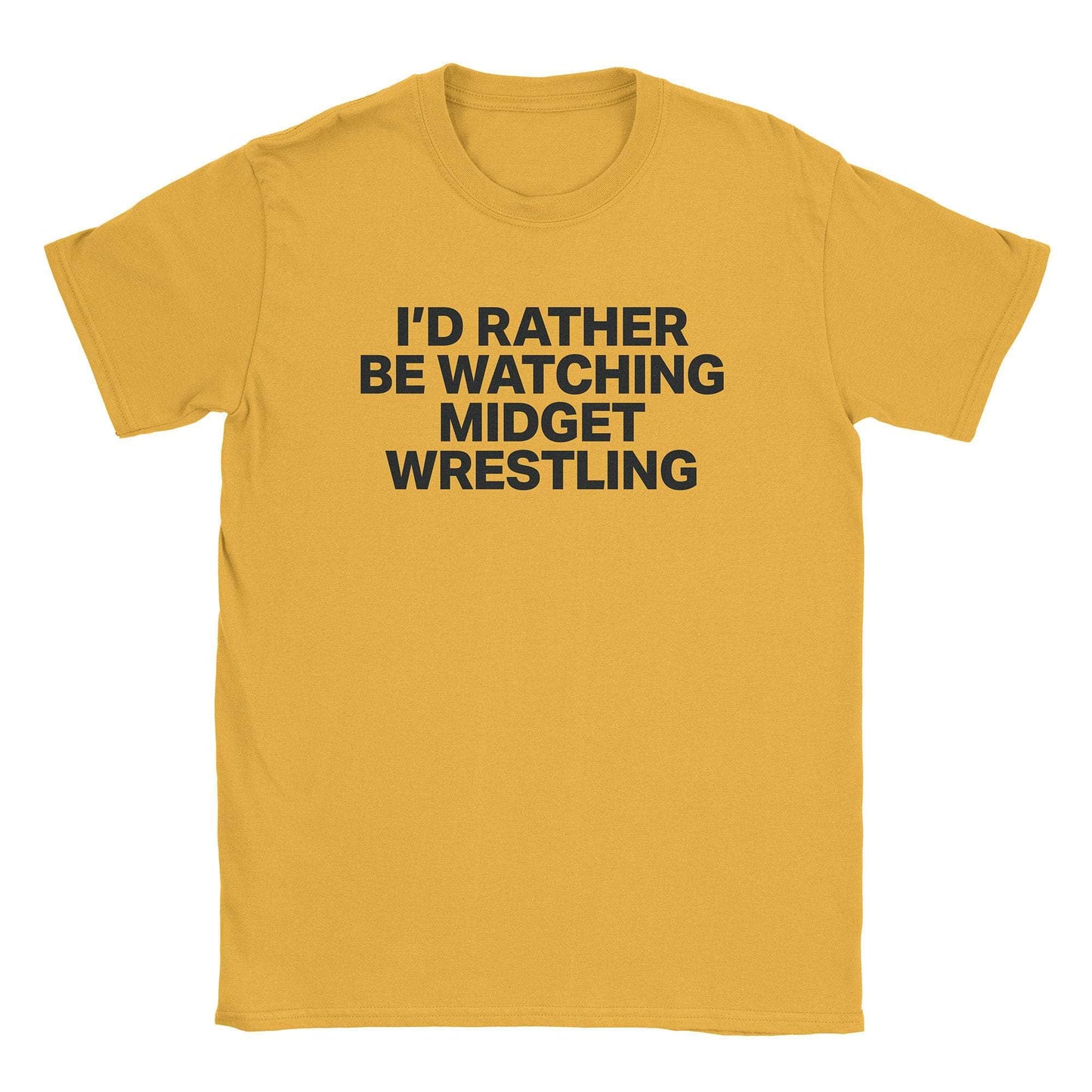 A-or-B-Tees T-Shirt Gold / S Midget Wrestling T-Shirt