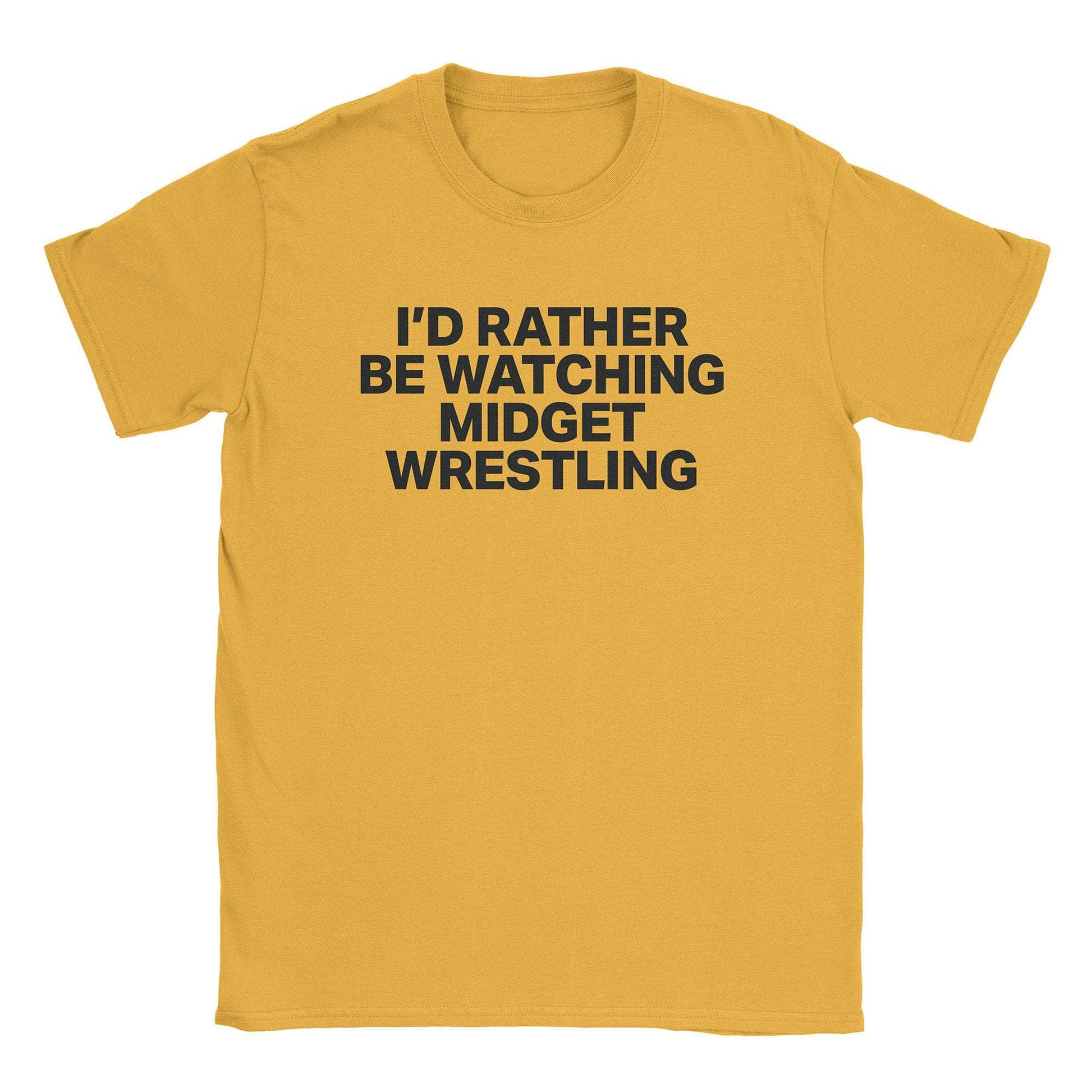 A-or-B-Tees T-Shirt Gold / S Midget Wrestling T-Shirt