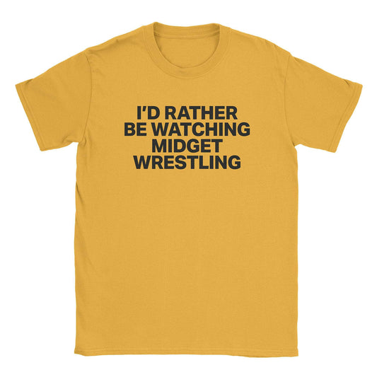 A-or-B-Tees T-Shirt Gold / S Midget Wrestling T-Shirt
