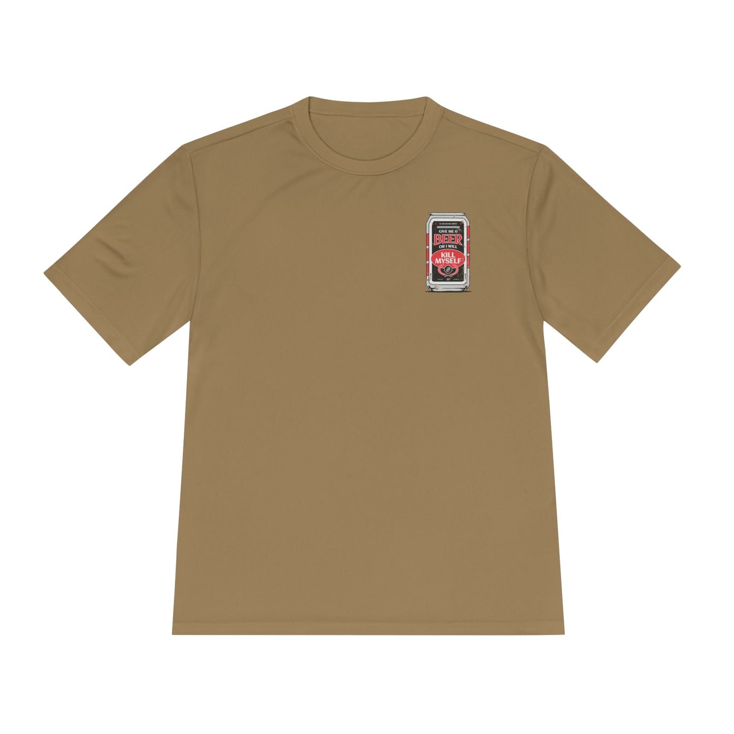 A-or-B-Tees T-Shirt XS / Coyote Brown Military Parody Tee — “Beer or I Will XXXX Myself”