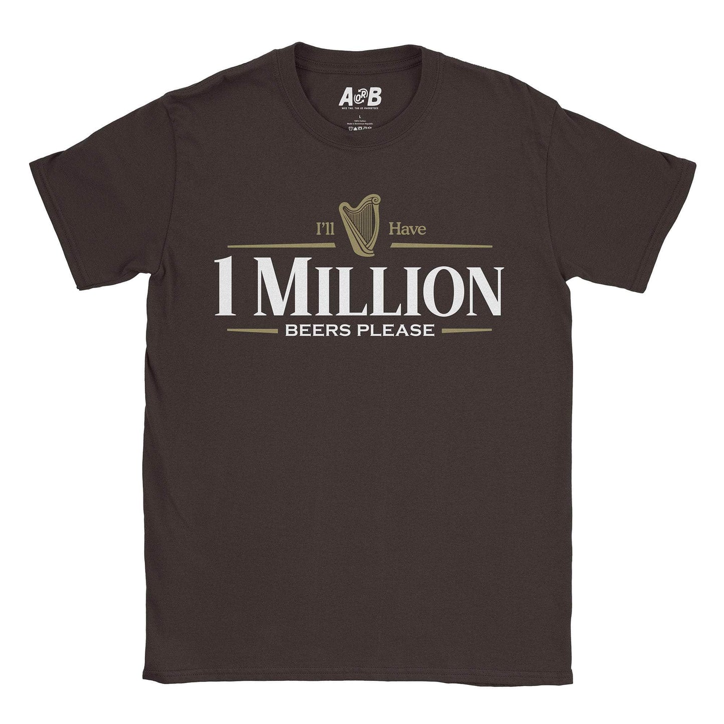 A-or-B-Tees T-Shirt Dark Chocolate / S Million Beers T-Shirt
