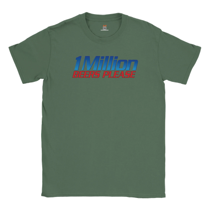 A-or-B-Tees T-Shirt Military Green / S Million Beers T-Shirt