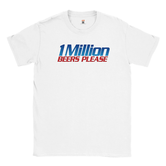 A-or-B-Tees T-Shirt White / S Million Beers T-Shirt