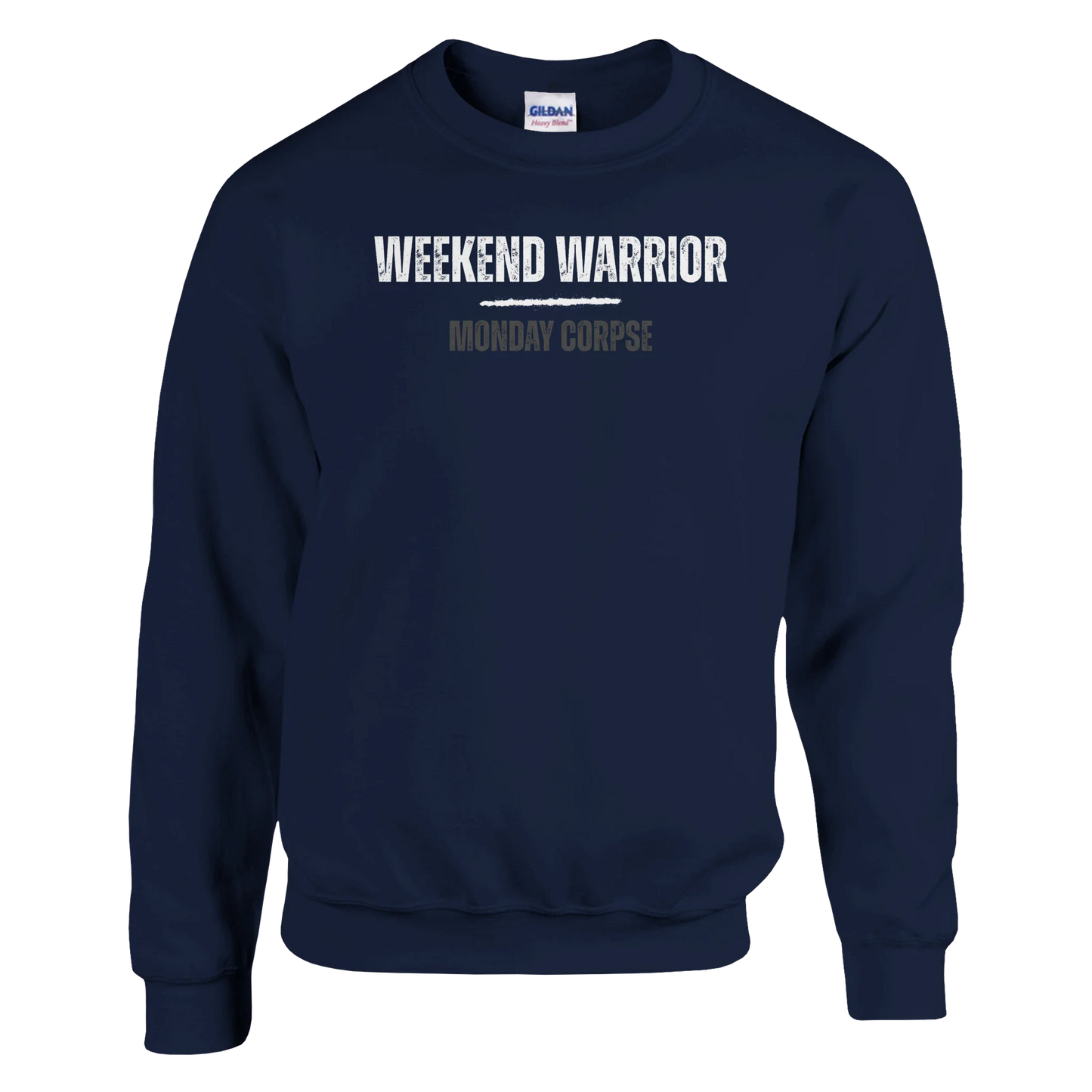 A-or-B-Tees Sweatshirt L / Navy Monday Corpse Sweatshirt – Funny I Hate Mondays Crewneck for Office Zombies
