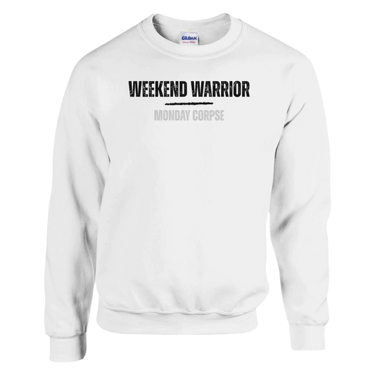 A-or-B-Tees Sweatshirt S / White Monday Corpse Sweatshirt – Funny I Hate Mondays Crewneck for Office Zombies