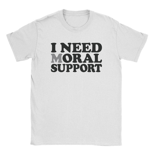 A-or-B-Tees T-Shirt White / S Moral Support T-Shirt