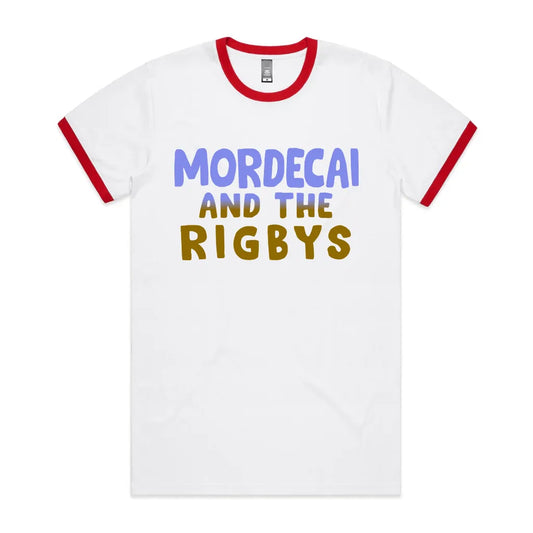 A-or-B-Tees T-Shirt White/Red / M Mordecai & Rigbys