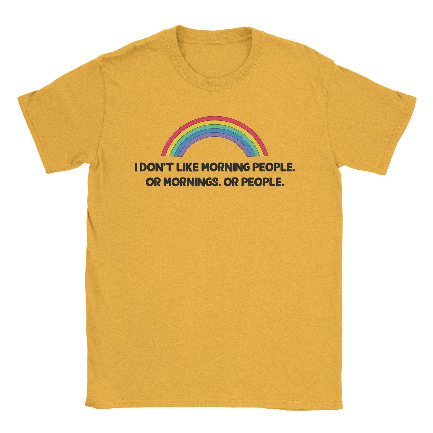 A-or-B-Tees T-Shirt Gold / S Morning People T-Shirt
