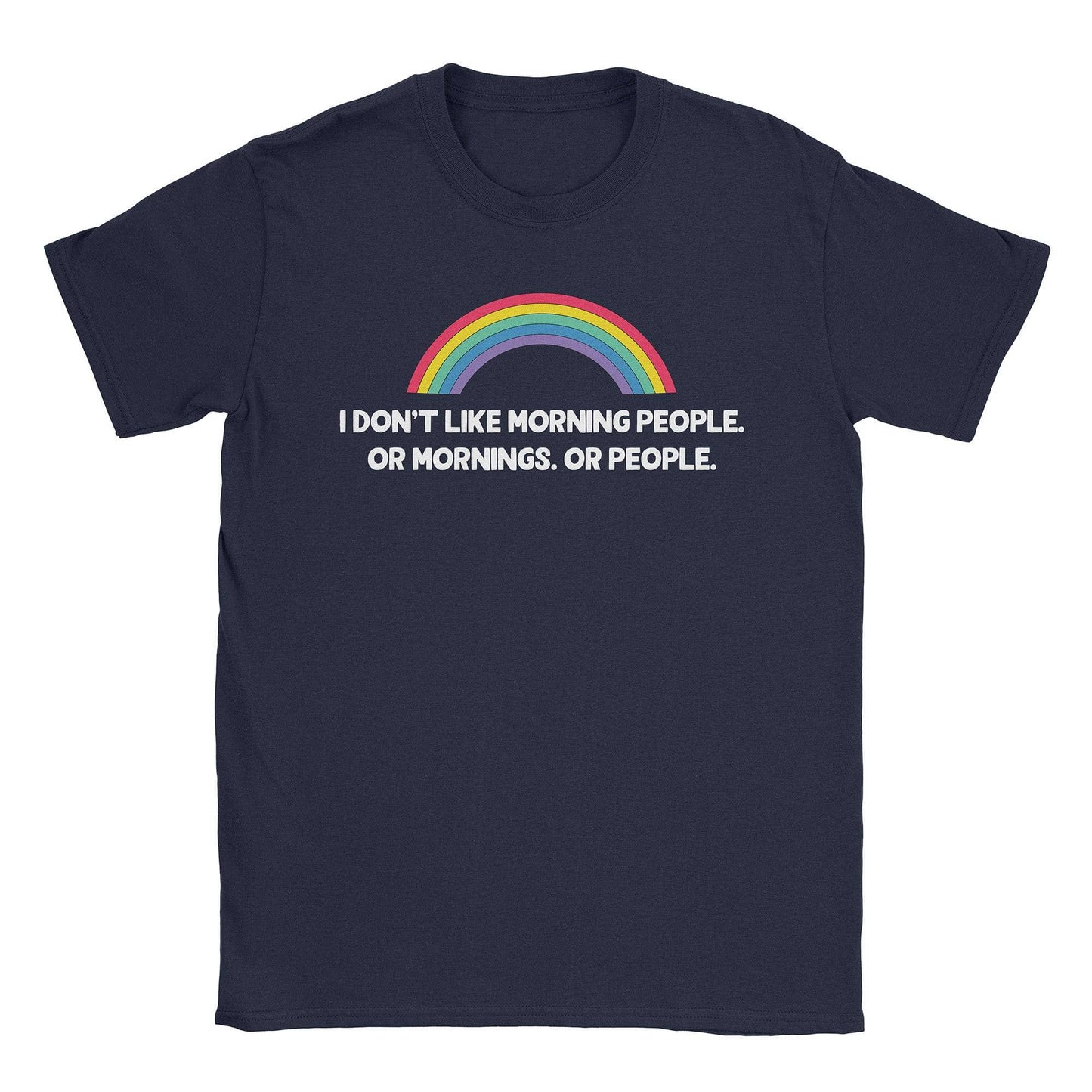 A-or-B-Tees T-Shirt Navy / S Morning People T-Shirt