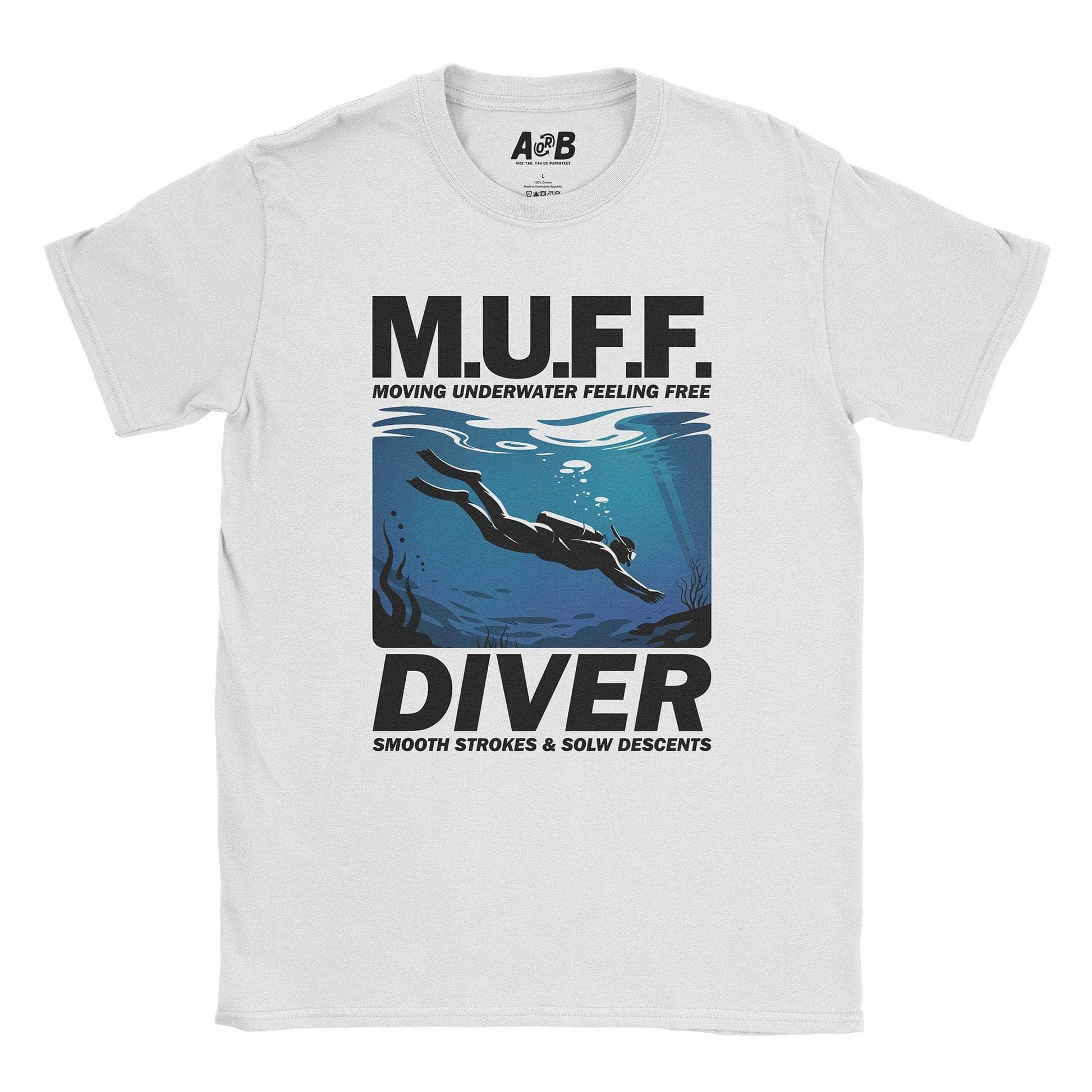 A-or-B-Tees T-Shirt White / S Muff Diver T-Shirt