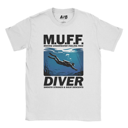 A-or-B-Tees T-Shirt White / S Muff Diver T-Shirt