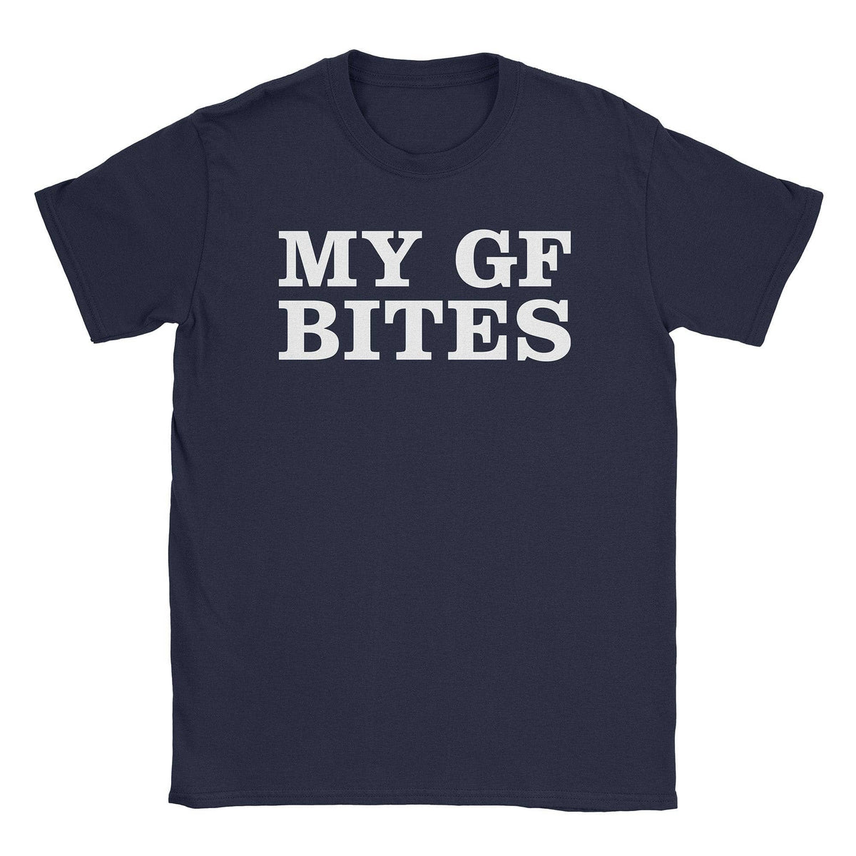 A-or-B-Tees T-Shirt Navy / S My GF Bites T-Shirt