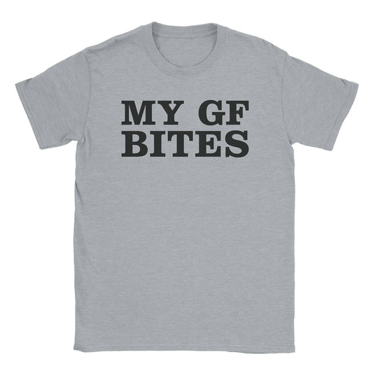 A-or-B-Tees T-Shirt Sport Grey / S My GF Bites T-Shirt