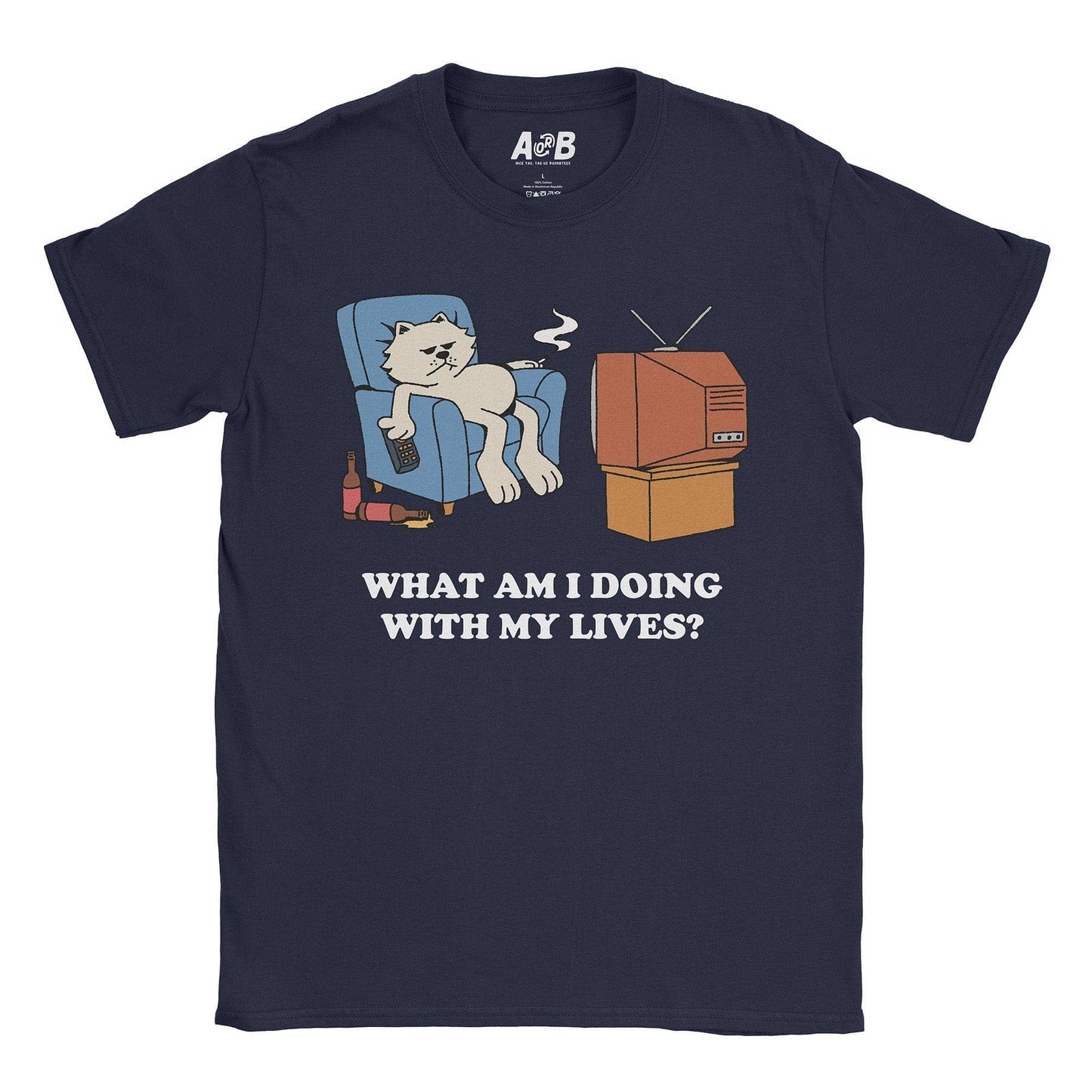 A-or-B-Tees T-Shirt Navy / S My Lives T-Shirt