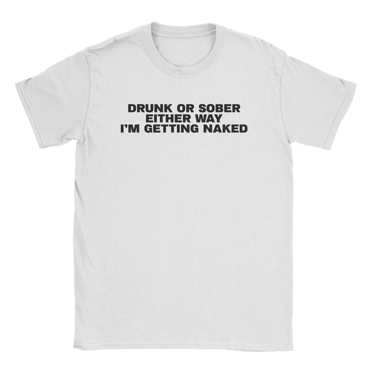 A-or-B-Tees T-Shirt White / S Naked T-Shirt